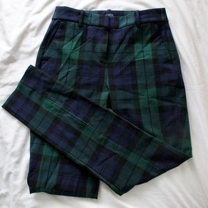 Plaid Green and Blue Women's Pants